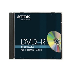 DVD диск с кутия TDK DVD+R 16x 120min 4.7Gb - 10 броя