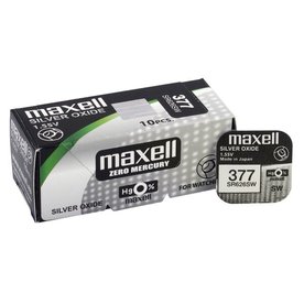 Сребърна батерия Maxell 377, SR626SW, AG4