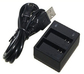 Двойно USB зарядно за батерии AHDBT-201, AHDBT-301 за GoPro 3
